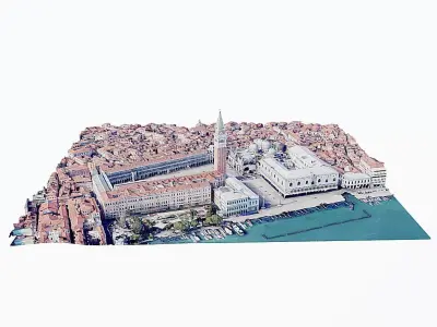 St Marks Square-Venice Low-poly 3D model