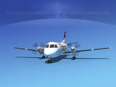 SAAB SF340 Swiss Air 3D model