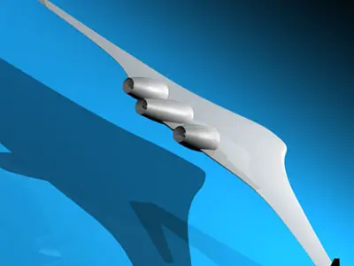 BWB bwb supersonic jet 3D model