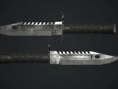 M9 Bayonet Knife PBR Game Ready Low-poly 3D model