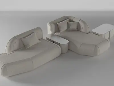 RAFT modular sofa Free 3D model