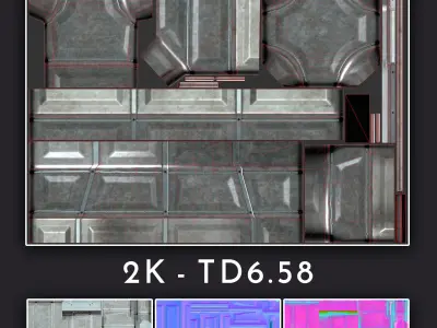 Industrial Modular Ventilation System 20 Parts Low Poly Textured Free low-poly 3D model