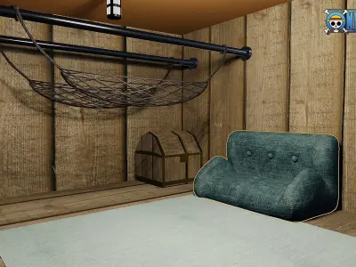 Going Merry One Piece Complete With Rooms 3D model