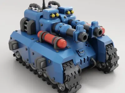 Stylized tank for 3d printing 3D print model