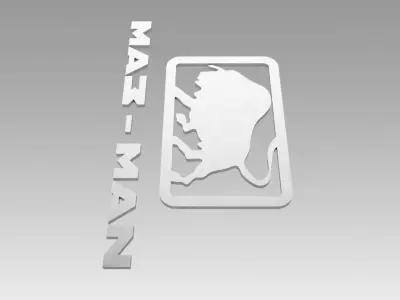 Maz man logo 3D model