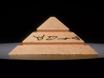 Egyptian Scifi Pyramid Low-poly 3D model