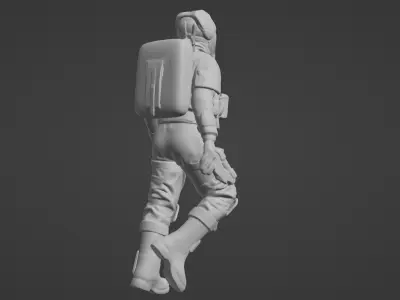 Realistic Sci-Fi Fighter Pilot Bust - Printable Sculpture 3D print model