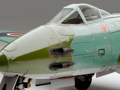 Gloster Meteor F Mk 3 1949 3D model