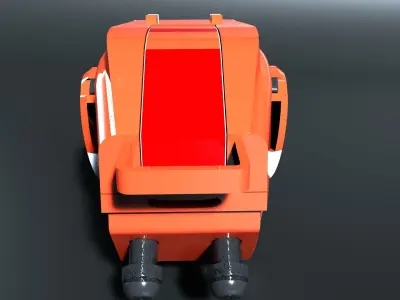 Mr Red Robot Free low-poly 3D model