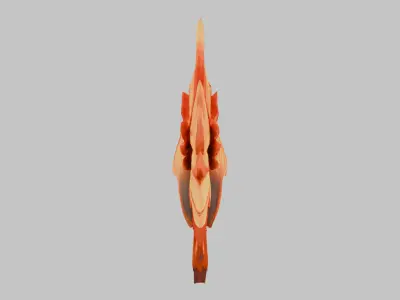 Fiery Phoenix Low-poly 3D model