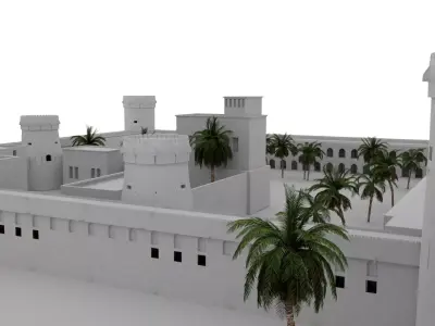 Qasr Al Hosn Fort Abu Dhabi- Historic 3D Model Low-poly 3D model