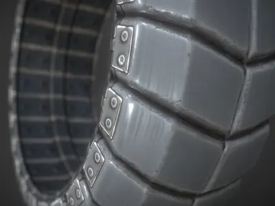 Futuristic Tire Collection Low-poly 3D model