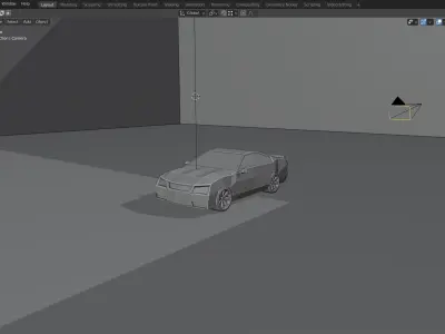 Low-Poly Car orange Free low-poly 3D model