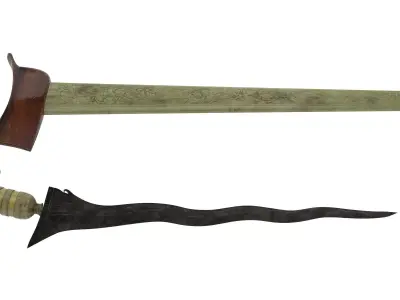 Kris Sword Low-poly 3D model