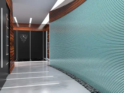 Hall Lobby Interior Low-poly 3D model