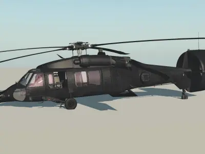 Piasecki X-49 Speedhawk Low-poly 3D model