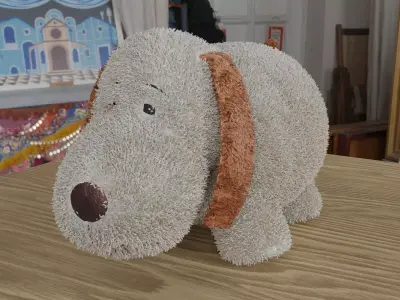 Stuffed animal dog Bello Free 3D model