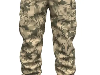 Military Cargo Pants -Marvelous designer 3D model