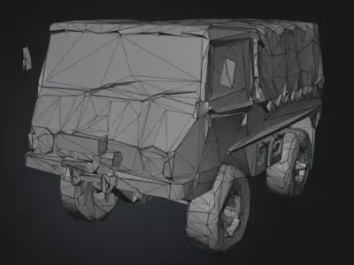 Military Vehicle Low-poly 3D model get