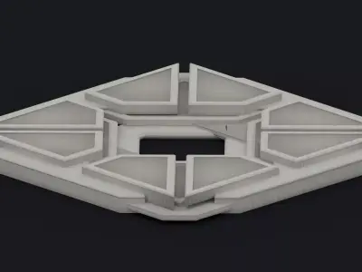 Brutalist Benches 27 Low-poly 3D model