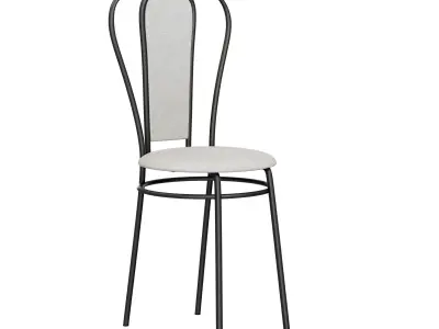 Metal and fabric chair  Free low-poly 3D model
