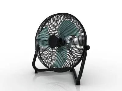 Heavy Duty Floor Fan 3D model