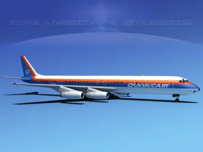 Douglas DC-8-63 Quebec Air 3D model