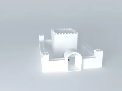 Brick castle Free 3D model