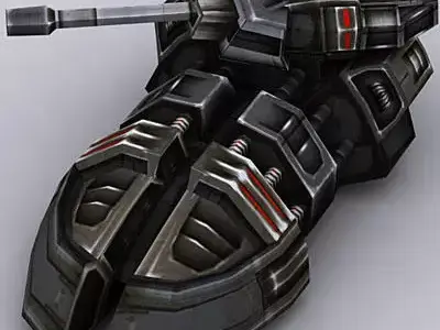 3DRT - Sci-Fi hovertank4  Low-poly 3D model