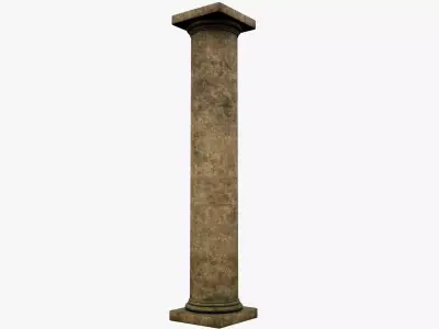 Column stone Low-poly 3D model