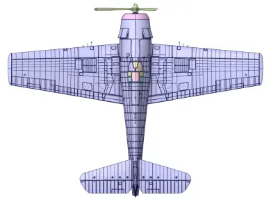 Grumman F6F-5 Hellcat 1 by 48 Scale 3D Printable Model 3D print model