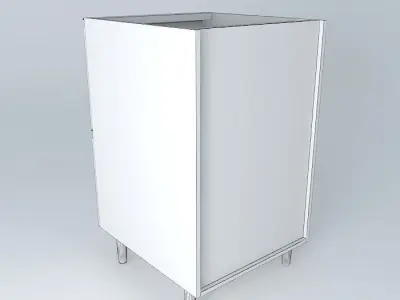 Counter with 2 drawers Free 3D model