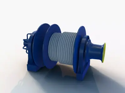 Ship Winch Low-poly 3D model