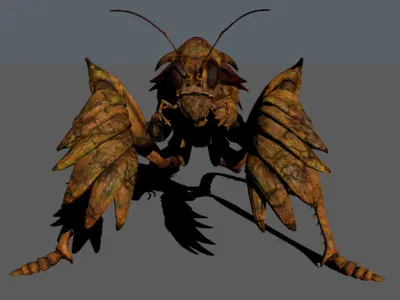 The mole mantis Low-poly 3D model