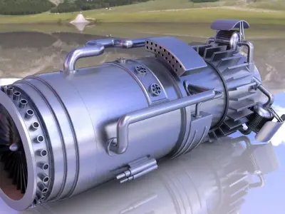 turbine engine 3D model