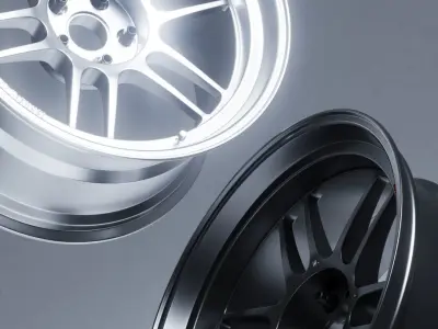 Enkei Wheels - RPF1 Low-poly 3D model