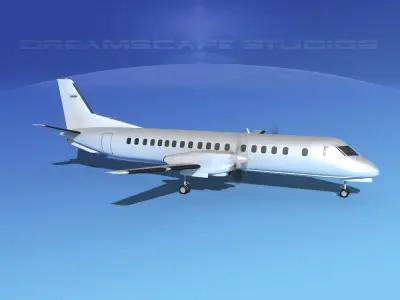 SAAB 2000 Bare Metal 3D model