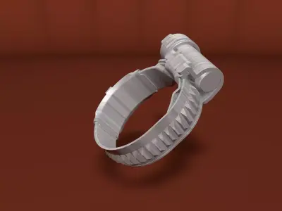 Worm drive clamp 3D model