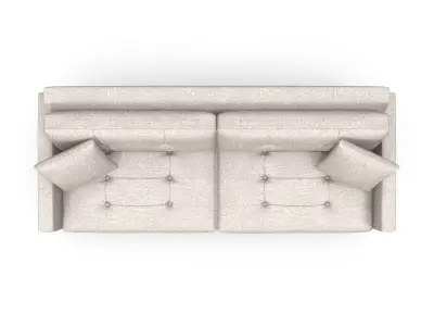 Nari Tufted Back Sofa With 2 Toss Pillows Free 3D model