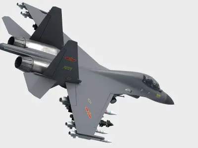 China J-16 Multirole Fighter 3D model