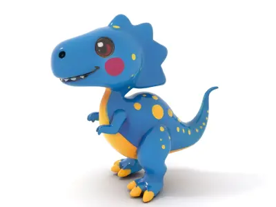 Cartoon Dinosaur Model Pack Low-poly 3D model