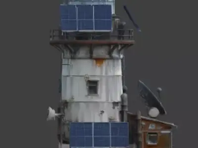 Cyber-Wasteland Survivor Lighthouse 3D Model Low-poly 3D model