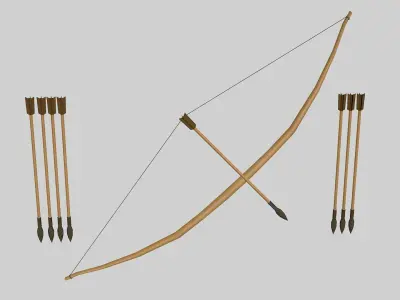 Game ready Viking Weapons Pack Low-poly 3D model