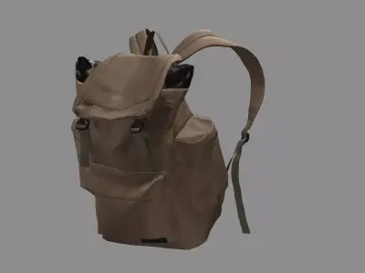 Backpack Camping Handle bag 01 Low-Poly 3D Model 3D model