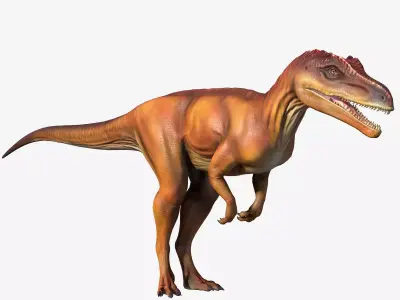 Deltadromeus dinosaur Low-poly 3D model