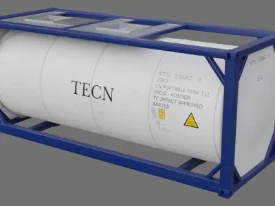 Tank Container 1A Low-poly 3D model