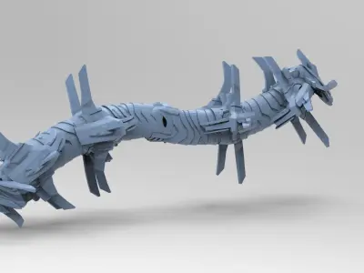 Transformer tail 1 Low-poly 3D model