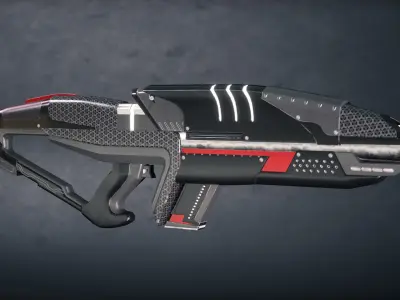 Modern Sci-Fi Rifles Bundle 4 3D model