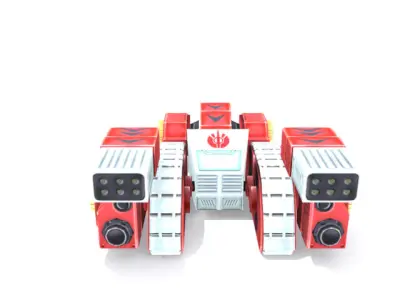 Future combat vehicle  Low-poly 3D model