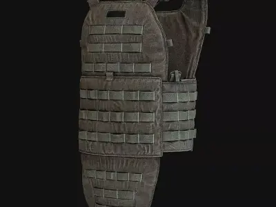 Military Vest A Low-poly 3D model